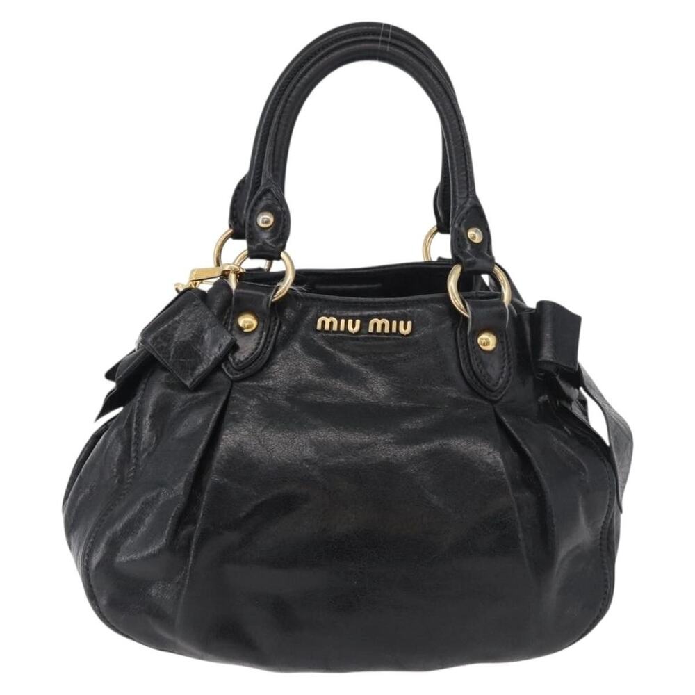 Miu Miu Matelasse Handbag Black